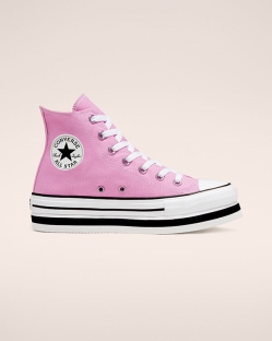 Converse Everyday Chuck Taylor All Star Női Magasszárú Fekete/Fehér/Rózsaszín | EUFWGMR-HU